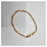 Lot 84 14k Italian Figaro Chain Link Bracelet 