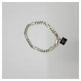 Lot 52 925 Figaro Style Chain Bracelet w/ Charm