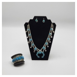 Navajo Squash Blossom Jewelry Set