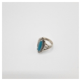 Lot 145 Vintage Sterling Turquoise Ring 