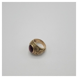 Lot 109 10k Class Ring Red Gemstone