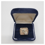 Lot 102 10k Diamond Vintage Master Masons Ring