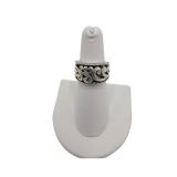 Lot 45 925 Vintage Swirl Ring Hallmarked and Stamped 925 Sz: 5.5   Weight: 6.59 grams 