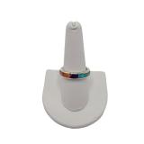 Lot 44 Sterling Inlayed Multi Stone Ring Stamped 925 Sz: 9 Condition: Good Weight: 5.23 