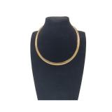 Lot 57 10k White & Yellow Gold Herringbone Necklace