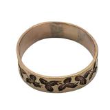 Lot 79 14k Gold Engraved Band Sz 11 Grams 3.82  Estimated Melt Value: $187.95 as of (12/22/24)