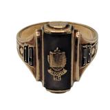 Lot 90 10k Nowak 1948 Class Ring w/ Mother of Pearl Inlay Sz 7.5 Hallmark: Nowak / 10k