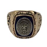 Lot 92 10k Gold Baflour Class Ring Sz 8 Hallmark: 10k / Initials Engraved Weight: 9.63 Grams 