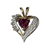 Lot 204 10k Heart Pendant Necklace Necklace Length 19.5 in Charm 1.9 cm x 1.5 cm Charm Weight 1.39