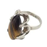 Lot 142 Tigers Eye Stone Silver Ring 