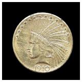 Lot 1 1910 D Indian Head $10 Gold Coin Weight 16.72 grams   Estimated Melt Value: $1278.17 as of (1/