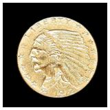 Lot 5 1912 Indian Head $2 1/2 Dollar Gold Coin Weight 4.17 grams   Estimated Melt Value: $319.54 