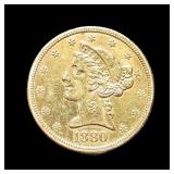 Lot 2 1880 S Liberty Head $5 Gold Coin Weight 8.36 grams  Estimated Melt Value: $638.82 as of (1/4/2