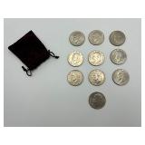 10 Eisenhower Silver Dollars (1974-1976)