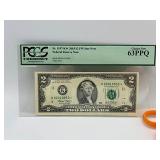 2003 KOO010952* $2 Dollar note 63 PPQ Grade PCGS