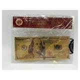 $100 24K Gold Banknote w/ COA