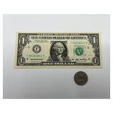 "Fancy" Serial number 2006 F 66666641 P $1