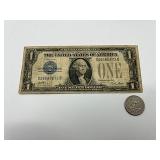 1928 D09086872B $1 silver certificate