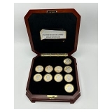 Platinum and 24KT Gold Layered Morgan Silver Dollars (10)
