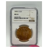 1898 S $20 Gold Coin NGC MS 61