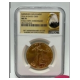 NGC MS 70 Burnished Gold Eagle 2016 W eagle G$50 Eagle 30th Anniversary