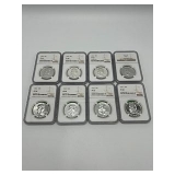 PF 66 NGC Graded Ben Franklin 50 cent Coins 1960-1963 (8)