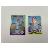 322 Kansas City Royal Baseball Cards, 1975 George Brett & 1985 Bret Saberhagen (2)