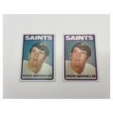 3302 Archie Manning 1972 Topps Football Cards- Different Shades