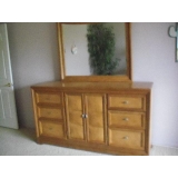 Dresser and mirror. Matching end tables also available