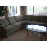 Sage green sectional by Flexsteel