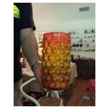 Blenko Amberina Hobnail/Bubble Vase