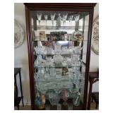 Beautiful Lighted Display Cabinets FULL of Waterford, etc....
