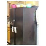 Black side by side refrigerator