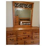 Nice Wood & Iron Dresser with mirrow