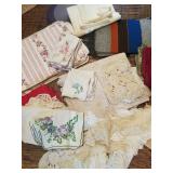 Lots of VINTAGE LINENS & LACE