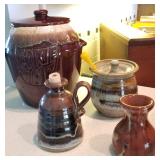 Several pieces of signed studio/art pottery