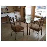 Glass kitehen table set