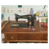 Singer Sewing Machine and Cabinet
