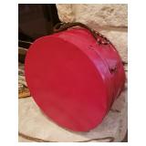 Vintage metal Hat Box
