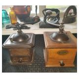 Antique coffee churns