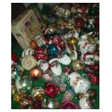Tons of VINTAGE CHRISTMAS TREE ORNAMENTS AND OTHER VINTAGE DECOR