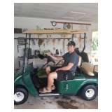 EZ GO Golf Cart all charged, shined, and ready to go. *Mason not included :(