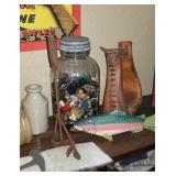 Vintage Jars Full of Collectibles 