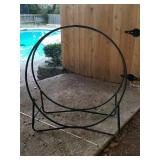 Outdoor metal wood rack