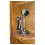 Antique Brass Candlestick phone