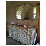 French Provincial Dresser with matching mirror