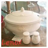 LENOX Butlers Pantry Soup Tureen and Salt & Pepper Shakers