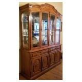 Beautiful Ethan Allen lighted display hutch
