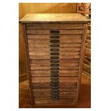 Antique Map/ Architect cabinet