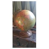 Several vintage globes